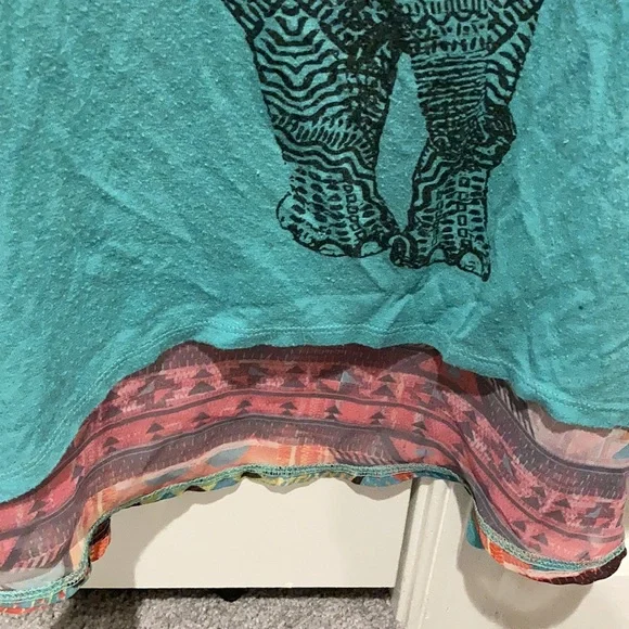 Iris & Navy Teal ELEPHANT 🐘 Tank Top - Picture 5 of 8